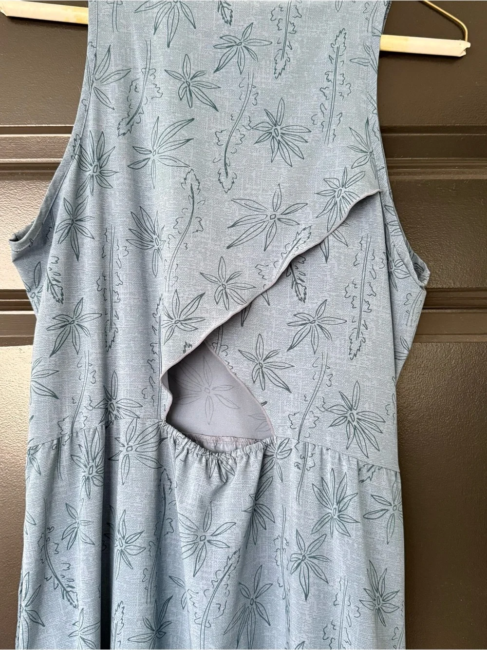 Toad & Co Blue Floral sun-kissed Maxi Dress sz M - Picture 3 of 4